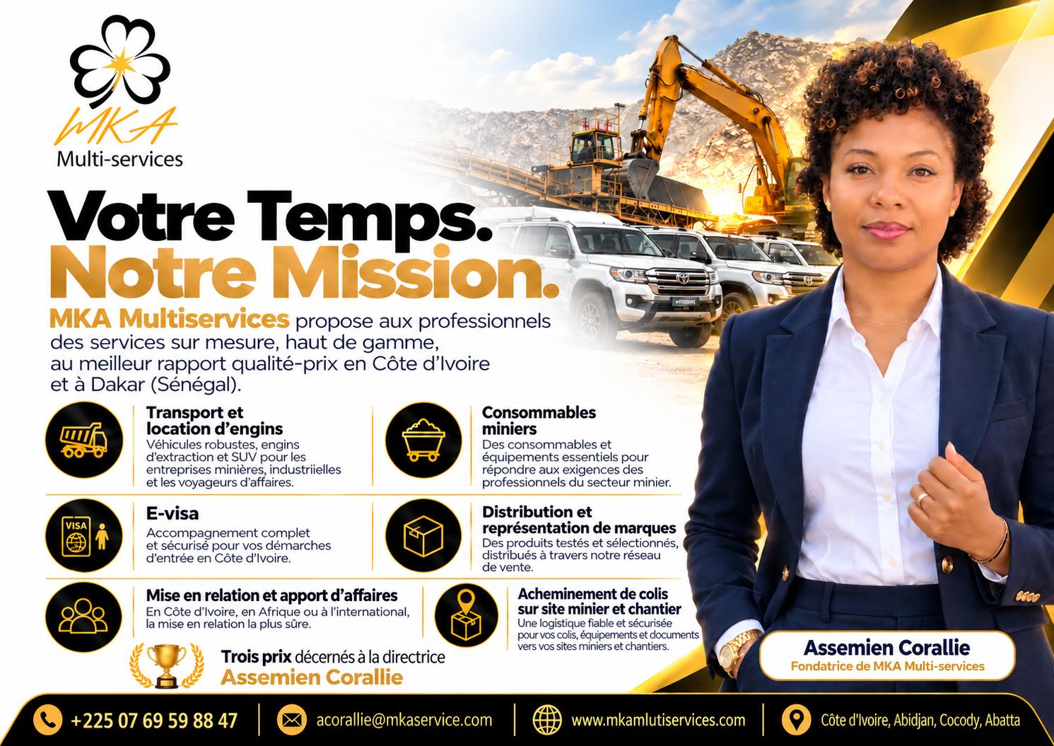 ASSEMIEN CORALIE MARCELLE, FONDATRICE DE MKA MULTI-SERVICES